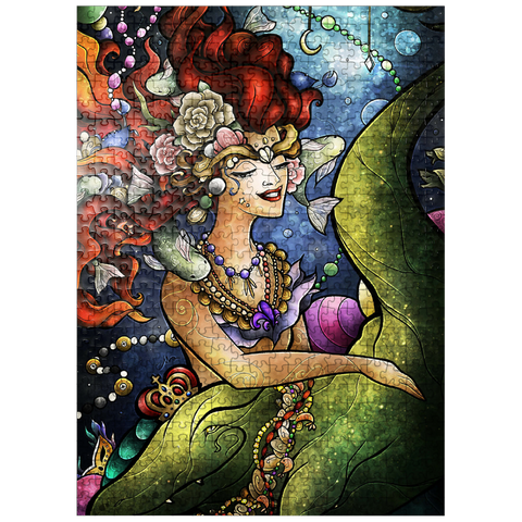 puzzleplate Croc A Doc Baby Stained Glass 500 Jigsaw Puzzle