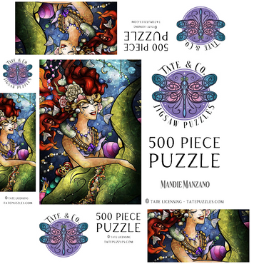 Croc A Doc Baby Stained Glass 500 Jigsaw Puzzle box 3D Modell