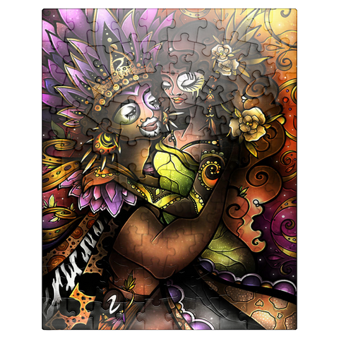 puzzleplate Zulu Stained Glass - Mandie Manzano 100 Jigsaw Puzzle