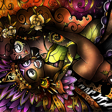 Zulu Stained Glass - Mandie Manzano 100 Jigsaw Puzzle 3D Modell