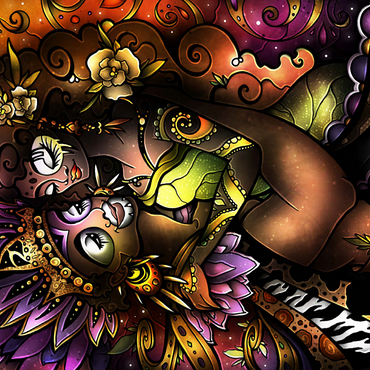 Zulu Stained Glass 500 Jigsaw Puzzle 3D Modell