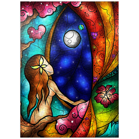 puzzleplate I Miss You Stained Glass 1000 Jigsaw Puzzle