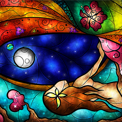 I Miss You Stained Glass 1000 Jigsaw Puzzle 3D Modell