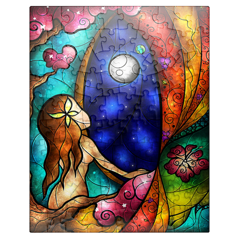 puzzleplate I Miss You Stained Glass - Mandie Manzano 100 Jigsaw Puzzle