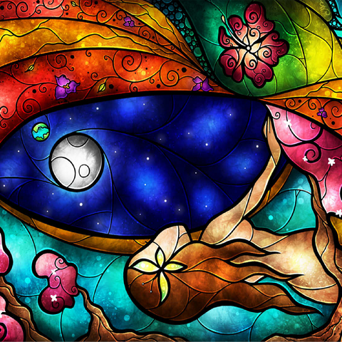 I Miss You Stained Glass - Mandie Manzano 100 Jigsaw Puzzle 3D Modell