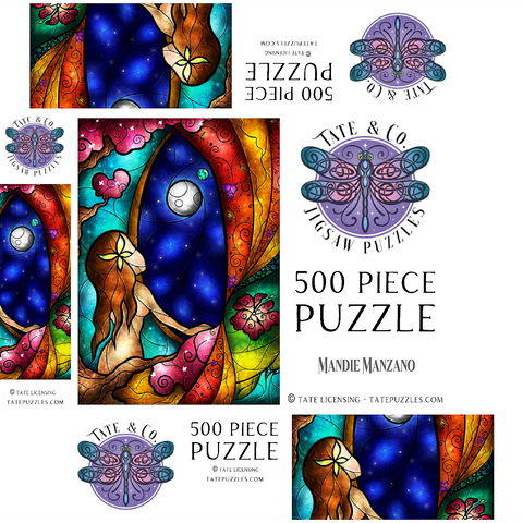 I Miss You Stained Glass 500 Jigsaw Puzzle box 3D Modell