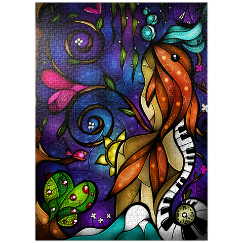 puzzleplate Do You Remember When we Met Stained Glass 1000 Jigsaw Puzzle