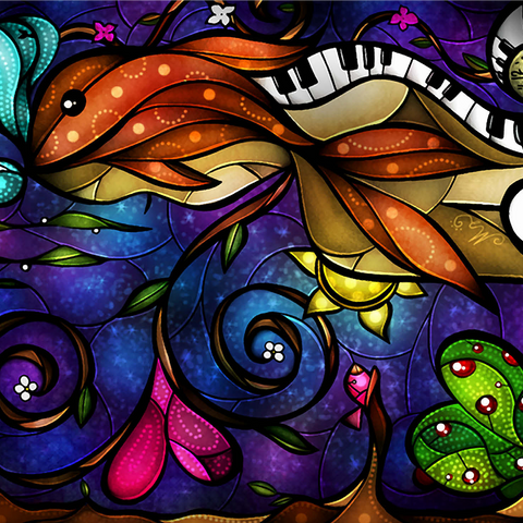 Do You Remember When we Met Stained Glass 1000 Jigsaw Puzzle 3D Modell