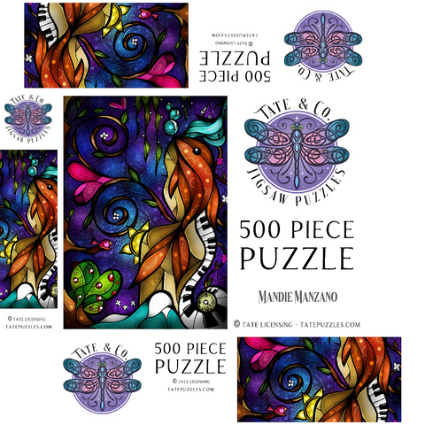 Do You Remember When we Met Stained Glass 500 Jigsaw Puzzle box 3D Modell