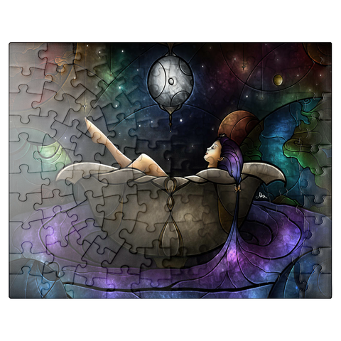 puzzleplate Worlds Away Stained Glass - Mandie Manzano 100 Jigsaw Puzzle