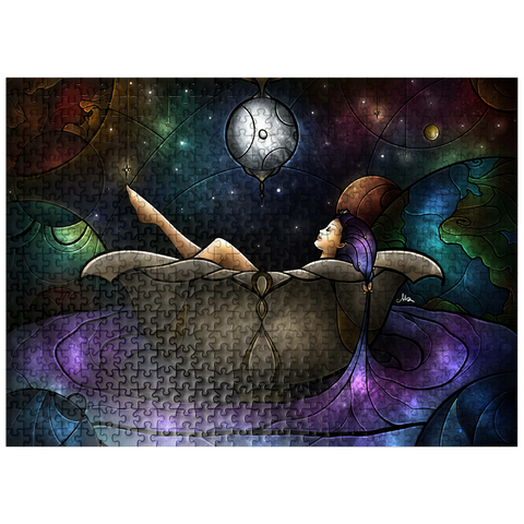 puzzleplate Worlds Away Stained Glass 500 Jigsaw Puzzle