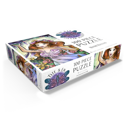 Flora the Fairy of Spring Stained Glass - Mandie Manzano 100 Jigsaw Puzzle box view1