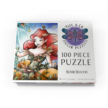 Hazel the Fairy of Autumn Stained Glass - Mandie Manzano 100 Jigsaw Puzzle box view3
