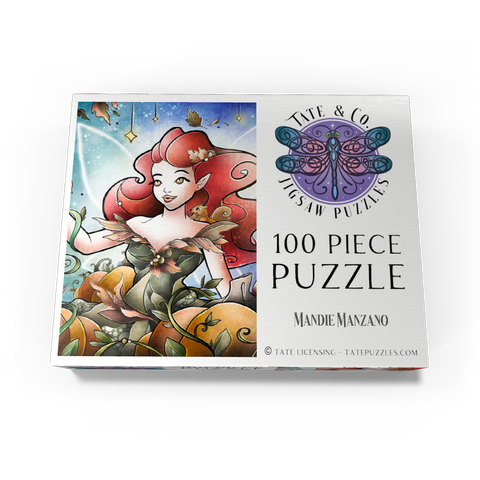 Hazel the Fairy of Autumn Stained Glass - Mandie Manzano 100 Jigsaw Puzzle box view3