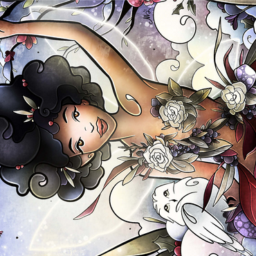 Eira the Fairy of Winter Stained Glass 1000 Jigsaw Puzzle 3D Modell