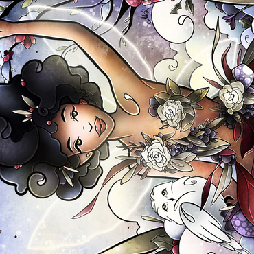 Eira the Fairy of Winter Stained Glass 500 Jigsaw Puzzle 3D Modell