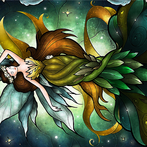 Midsummers Storm Stained Glass 1000 Jigsaw Puzzle 3D Modell