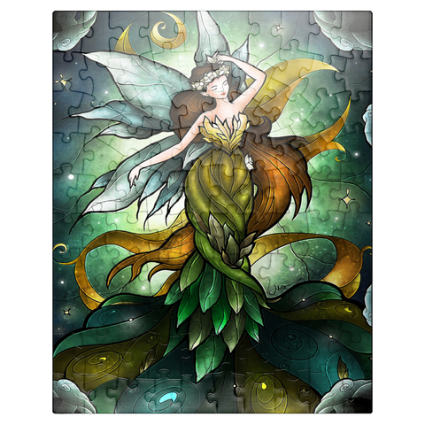 puzzleplate Midsummers Storm Stained Glass - Mandie Manzano 100 Jigsaw Puzzle