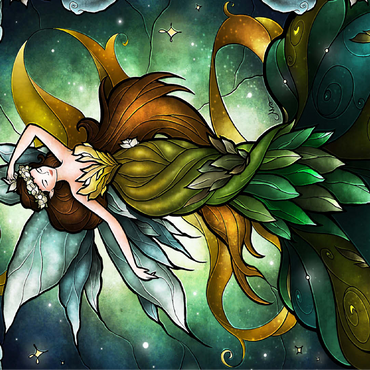 Midsummers Storm Stained Glass - Mandie Manzano 100 Jigsaw Puzzle 3D Modell