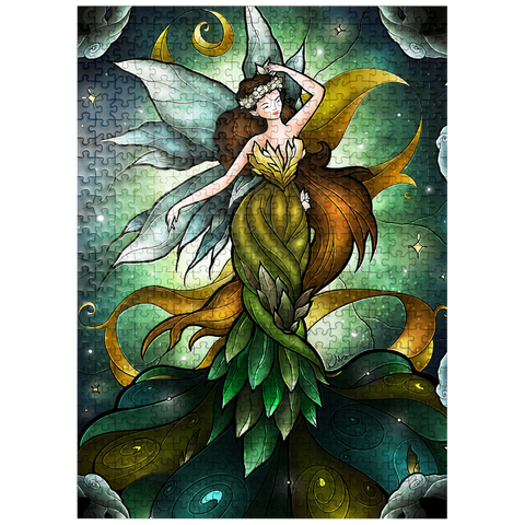 puzzleplate Midsummers Storm Stained Glass 500 Jigsaw Puzzle