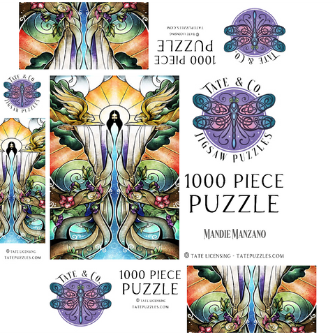 The Wells of Salvation Stained Glass 1000 Jigsaw Puzzle box 3D Modell