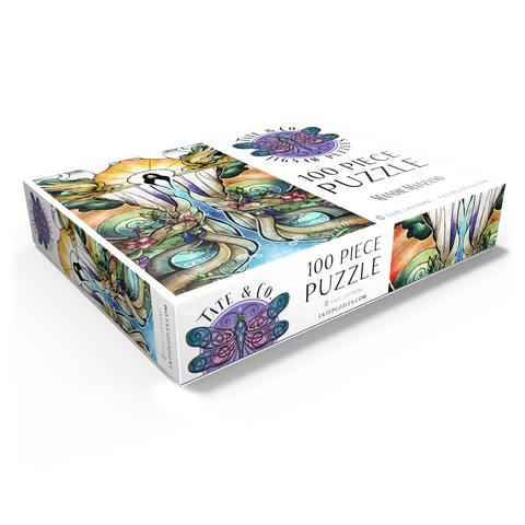 The Wells of Salvation Stained Glass - Mandie Manzano 100 Jigsaw Puzzle box view1