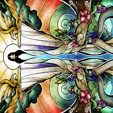 The Wells of Salvation Stained Glass 500 Jigsaw Puzzle 3D Modell