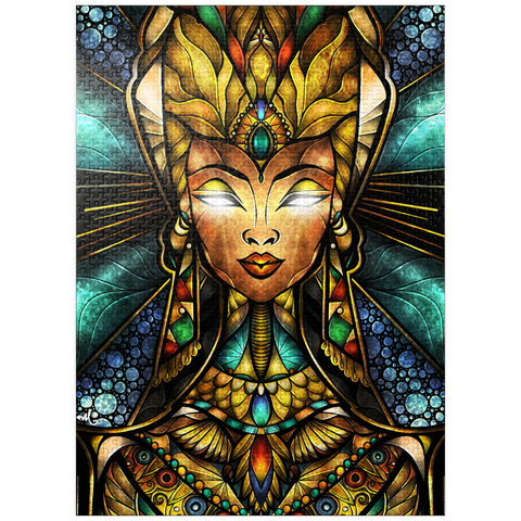 puzzleplate Nefertiri Stained Glass 1000 Jigsaw Puzzle