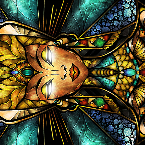 Nefertiri Stained Glass 1000 Jigsaw Puzzle 3D Modell