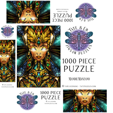 Nefertiri Stained Glass 1000 Jigsaw Puzzle box 3D Modell