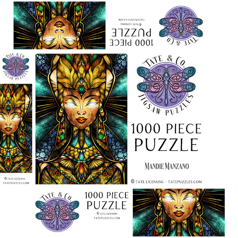 Nefertiri Stained Glass 1000 Jigsaw Puzzle box 3D Modell