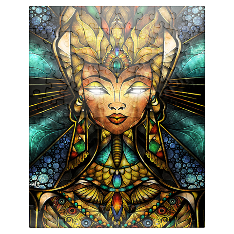 puzzleplate Nefertiri Stained Glass - Mandie Manzano 100 Jigsaw Puzzle