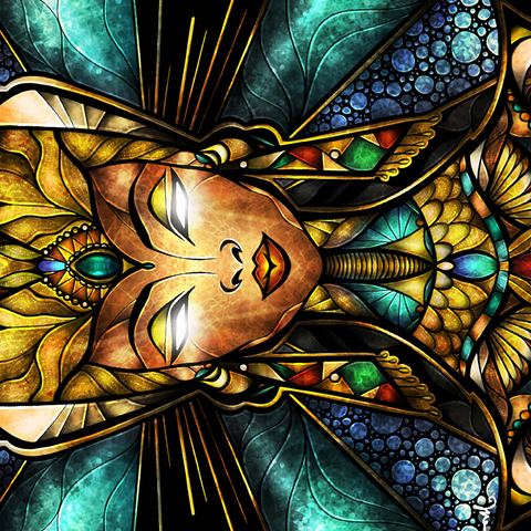 Nefertiri Stained Glass 500 Jigsaw Puzzle 3D Modell