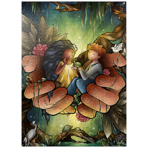 puzzleplate Love One Another Stained Glass 1000 Jigsaw Puzzle