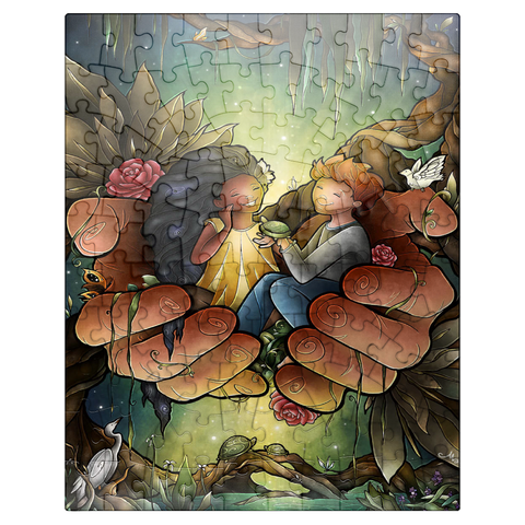 puzzleplate Love One Another Stained Glass - Mandie Manzano 100 Jigsaw Puzzle