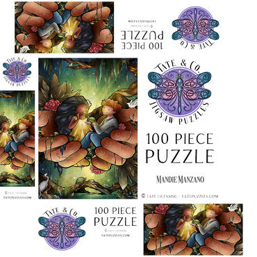 Love One Another Stained Glass - Mandie Manzano 100 Jigsaw Puzzle box 3D Modell