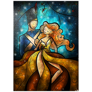 puzzleplate The Tin Soldier & His Ballerina Stained Glass 1000 Jigsaw Puzzle
