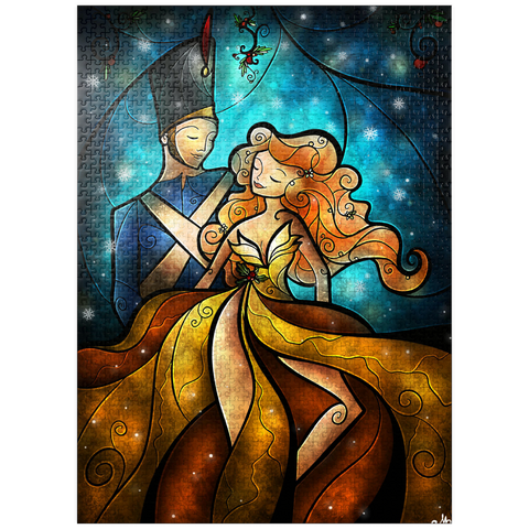 puzzleplate The Tin Soldier & His Ballerina Stained Glass 1000 Jigsaw Puzzle