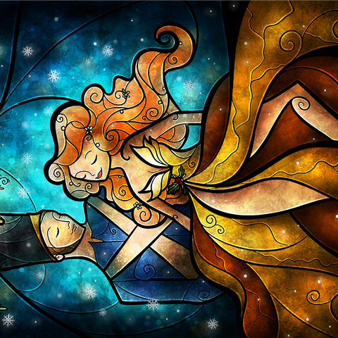 The Tin Soldier & His Ballerina Stained Glass 1000 Jigsaw Puzzle 3D Modell