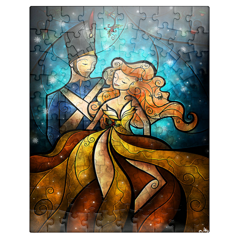 puzzleplate The Tin Soldier & His Ballerina Stained Glass - Mandie Manzano 100 Jigsaw Puzzle