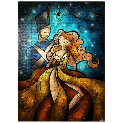 puzzleplate The Tin Soldier & His Ballerina Stained Glass 500 Jigsaw Puzzle