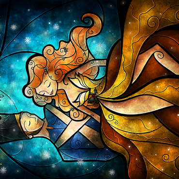 The Tin Soldier & His Ballerina Stained Glass 500 Jigsaw Puzzle 3D Modell