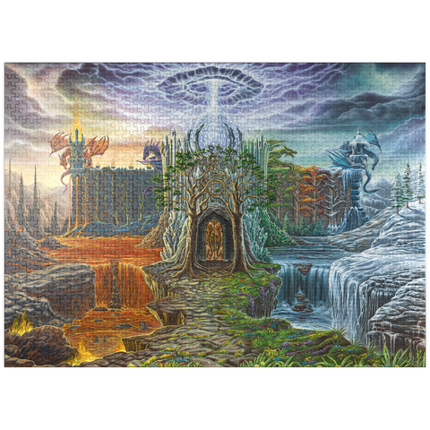 puzzleplate Dragon Lord's Lair - Ed Beard Jr 1000 Jigsaw Puzzle