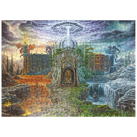 puzzleplate Dragon Lord's Lair - Ed Beard Jr 500 Jigsaw Puzzle