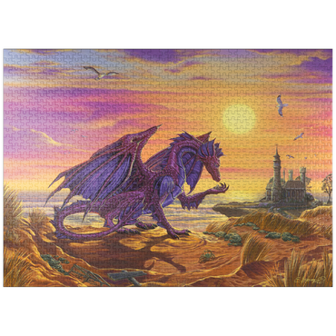 puzzleplate Treasure By The Shore Dragon - Ed Beard Jr 1000 Jigsaw Puzzle