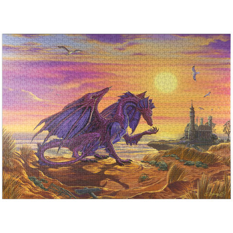 puzzleplate Treasure By The Shore Dragon - Ed Beard Jr 1000 Jigsaw Puzzle