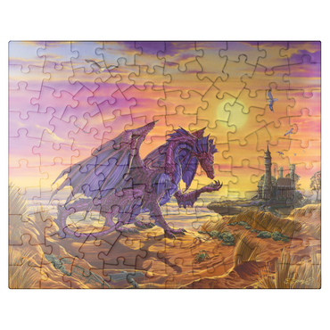 puzzleplate Treasure By The Shore Dragon - Ed Beard Jr 100 Jigsaw Puzzle