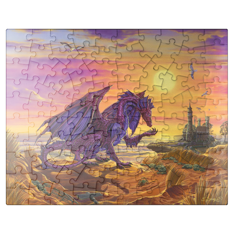 puzzleplate Treasure By The Shore Dragon - Ed Beard Jr 100 Jigsaw Puzzle