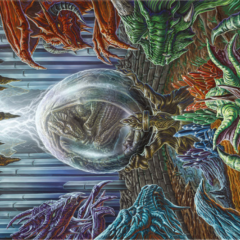 Etherrum Dragon Egg - Ed Beard Jr 100 Jigsaw Puzzle 3D Modell