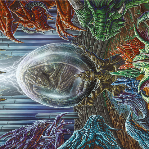 Etherrum Dragon Egg - Ed Beard Jr 500 Jigsaw Puzzle 3D Modell